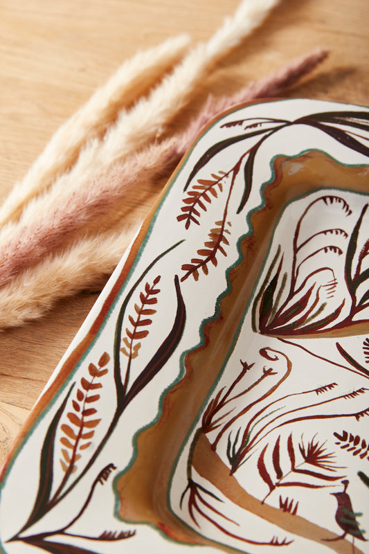 Quail's Run Platter By Accent Decor | Decorative Trays & Dishes | Modishstore - 1