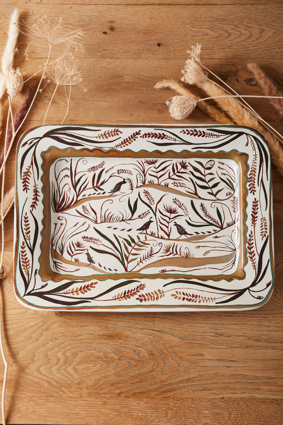 Quail's Run Platter By Accent Decor | Decorative Trays & Dishes | Modishstore - 3