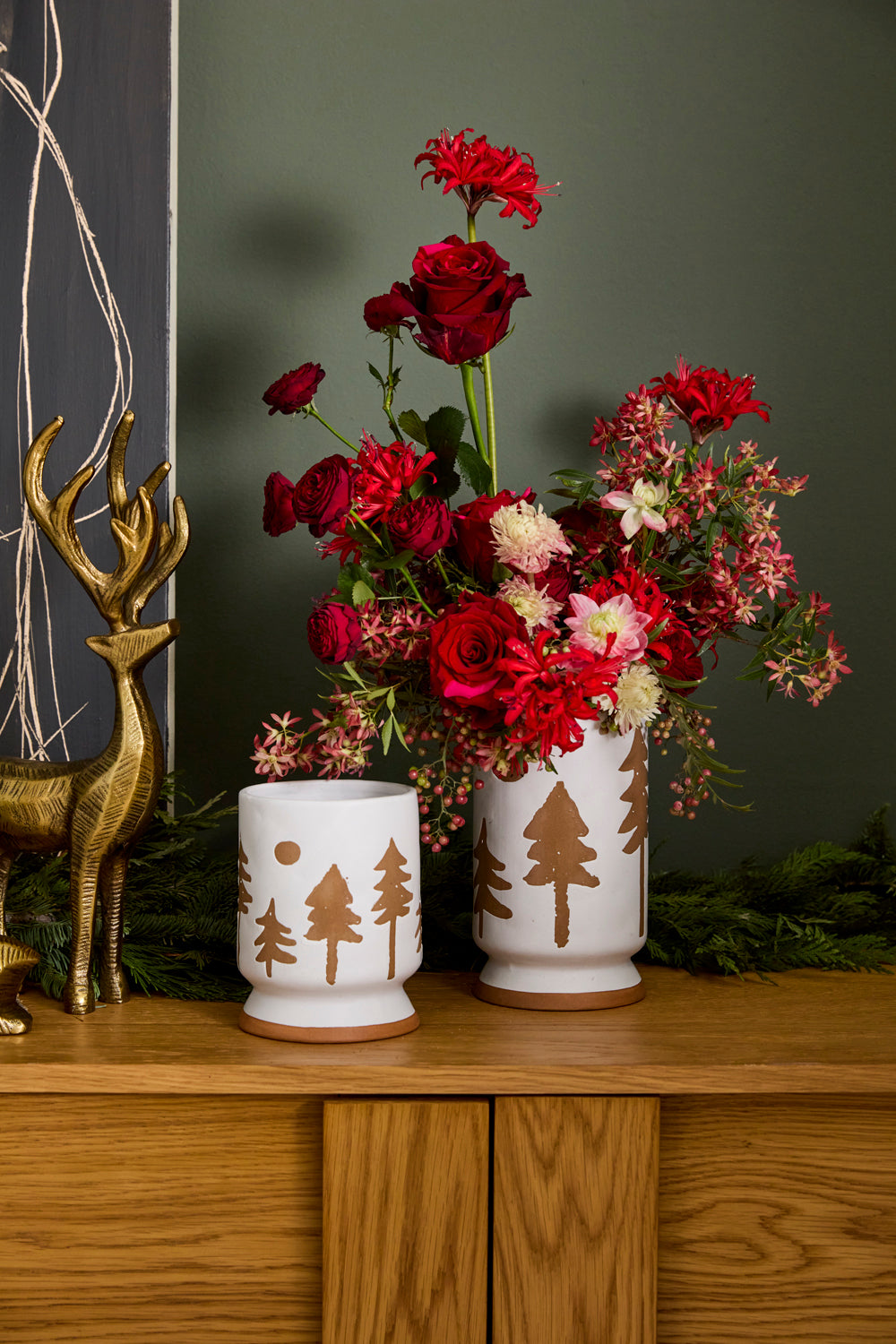 Quiet Forest Vase Set of 4 By Accent Decor | Vases | Modishstore - 3