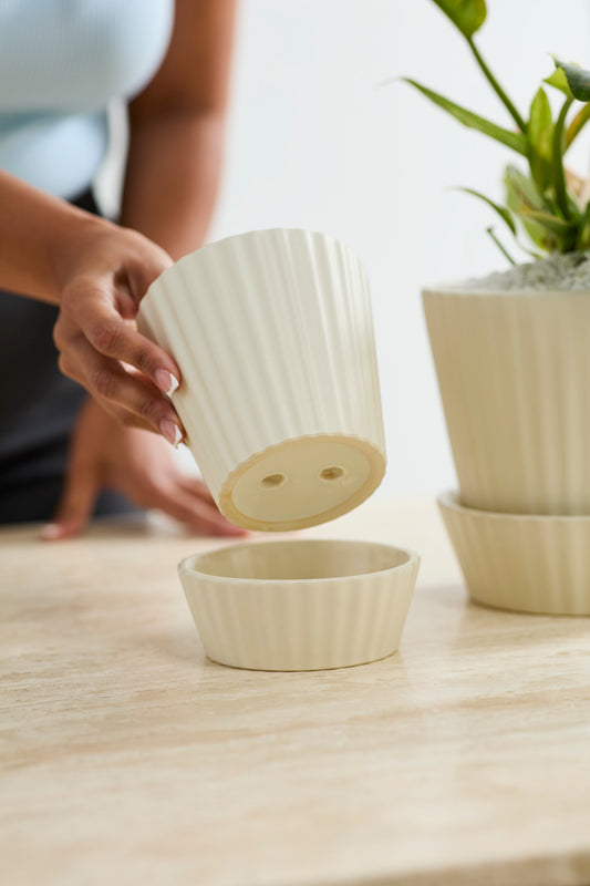 Quincy Pot Set of 4 By Accent Decor | Planters, Troughs & Cachepots | Modishstore - 1