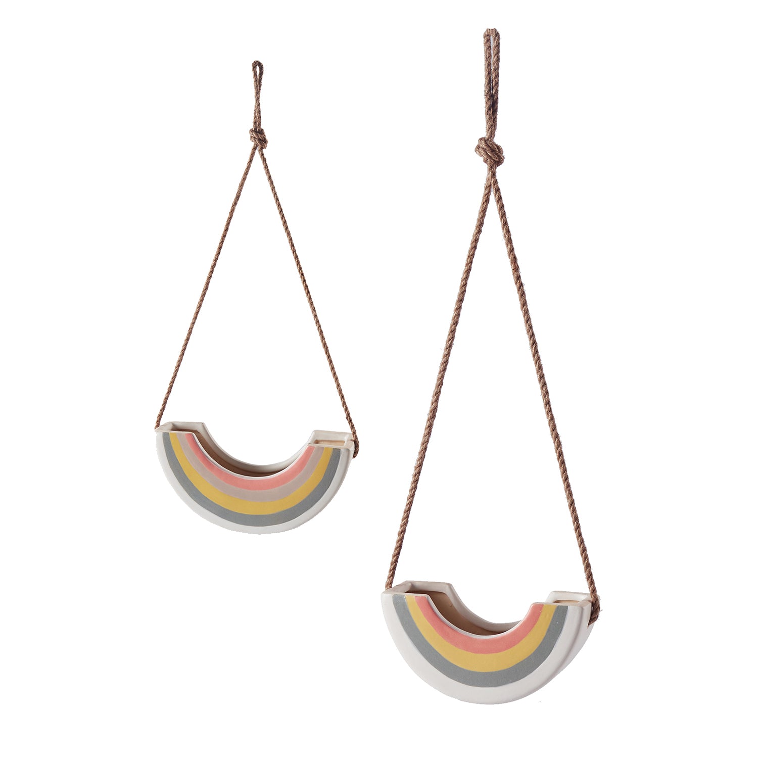 Rainbow Hanging Planter Set of 2 By Accent Decor | Planters, Troughs & Cachepots | Modishstore - 4