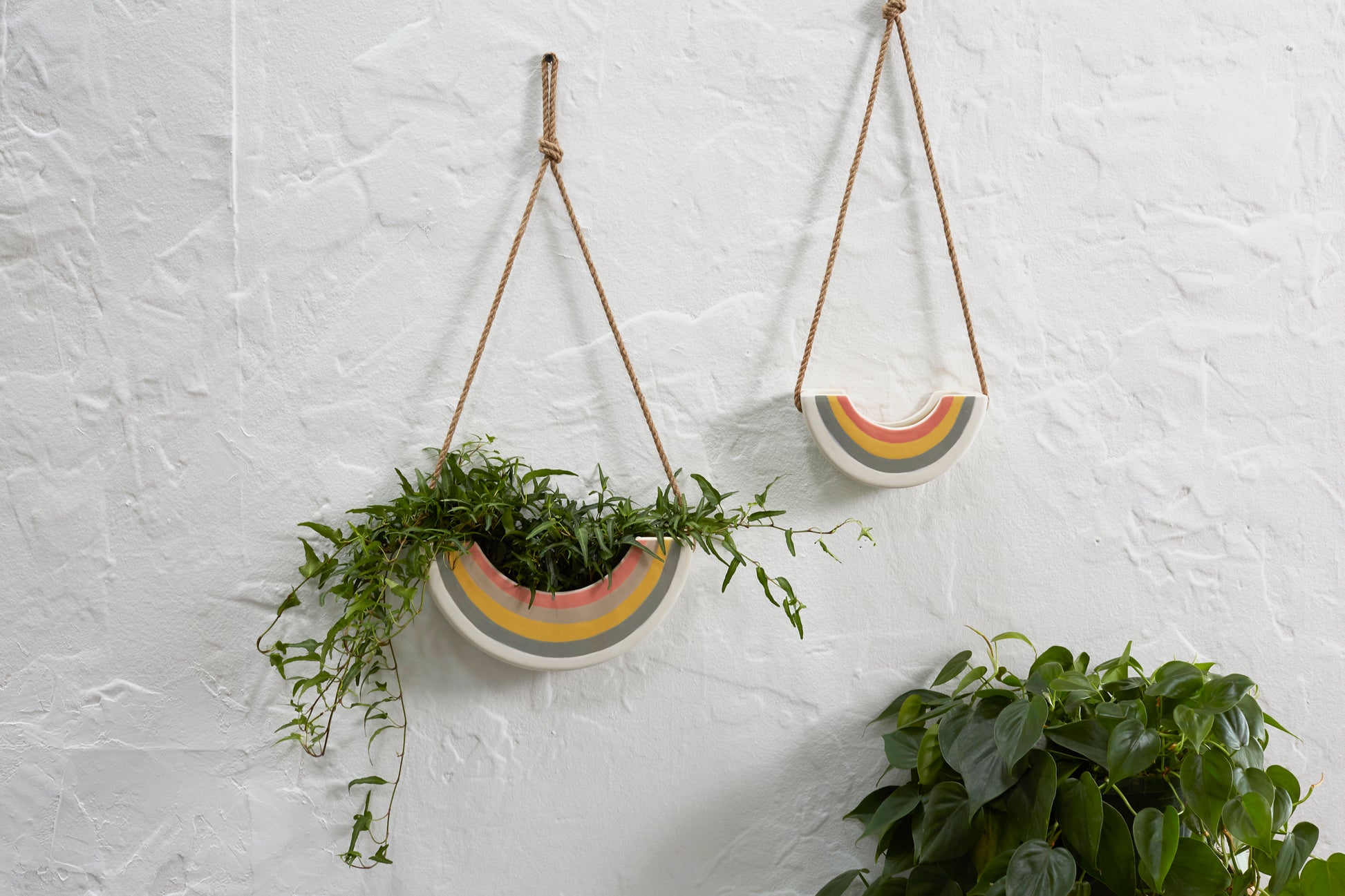 Rainbow Hanging Planter Set of 2 By Accent Decor | Planters, Troughs & Cachepots | Modishstore - 3
