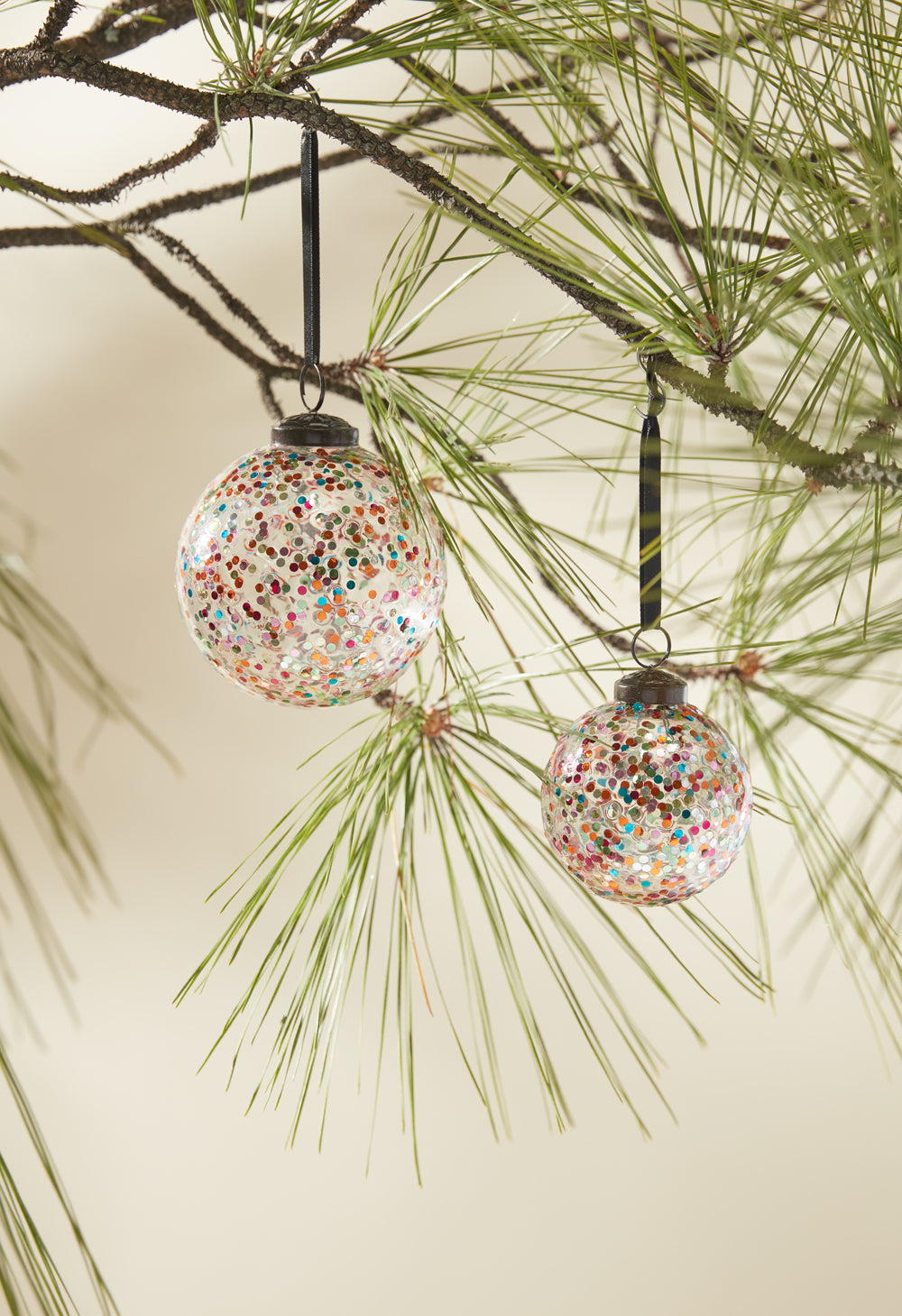 Rainbow Glitter Ornament Set of 8 By Accent Decor | Ornaments | Modishstore - 3