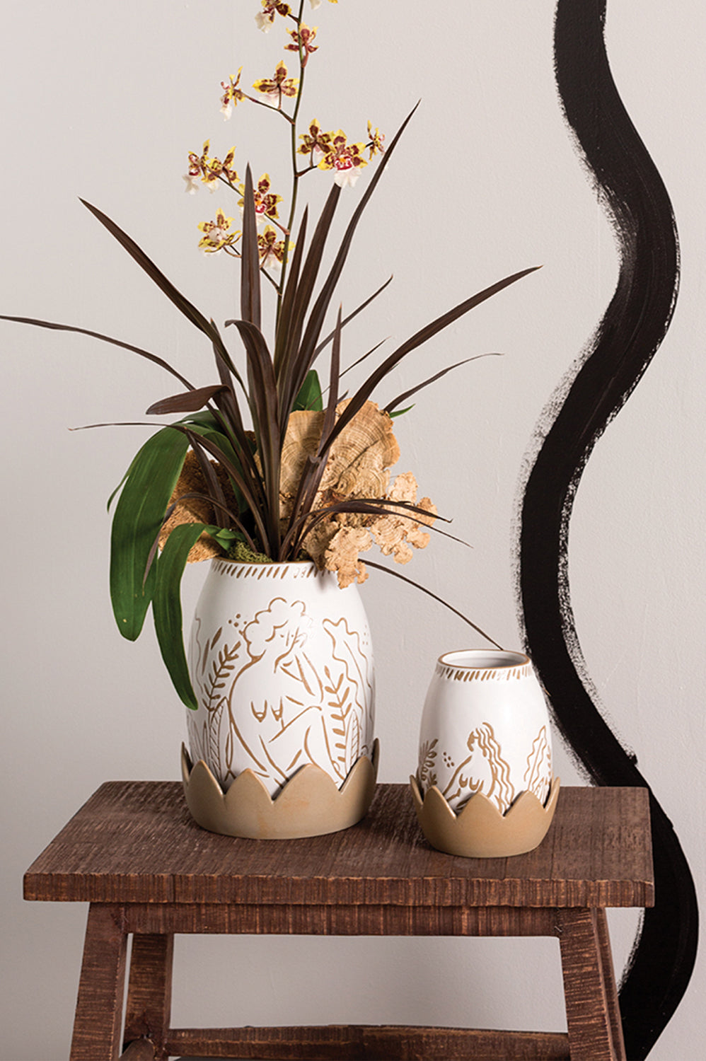 Raveena Vase Set of 8 By Accent Decor | Vases | Modishstore - 1