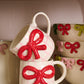 Red Bow Mug Set of 4 By Accent Decor | Planters, Troughs & Cachepots | Modishstore - 1