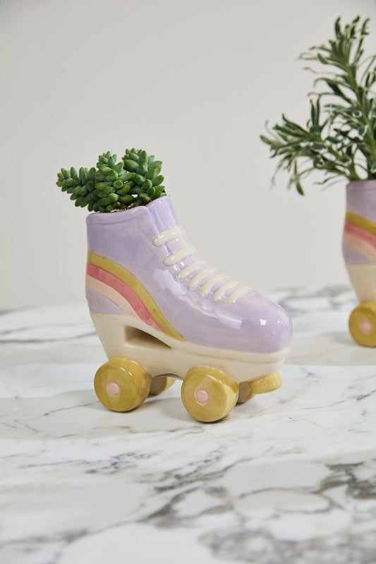 Rollerskate Planter Set of 2 By Accent Decor | Planters, Troughs & Cachepots | Modishstore - 1