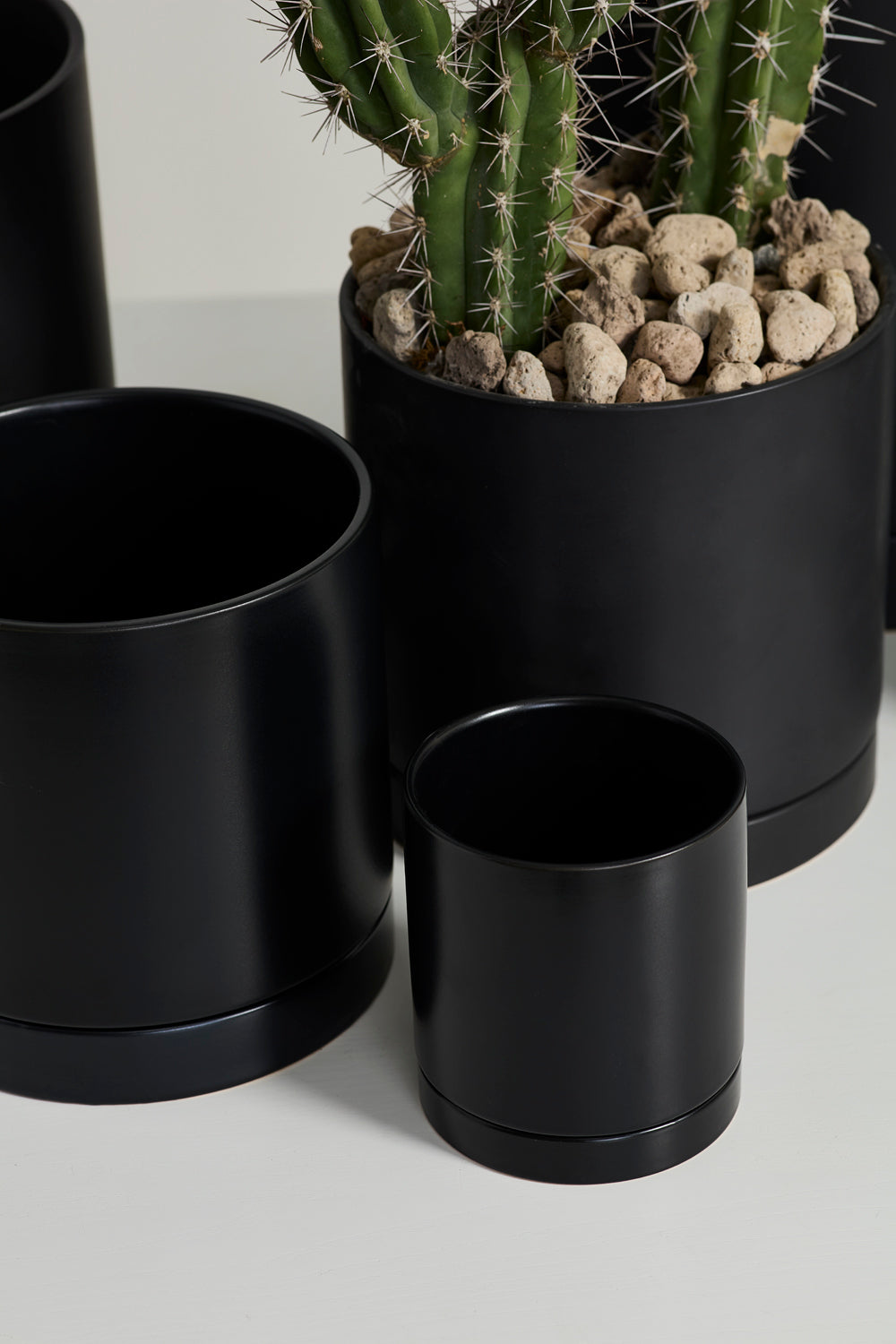Black Romey Pot By Accent Decor | Planters, Troughs & Cachepots | Modishstore - 1