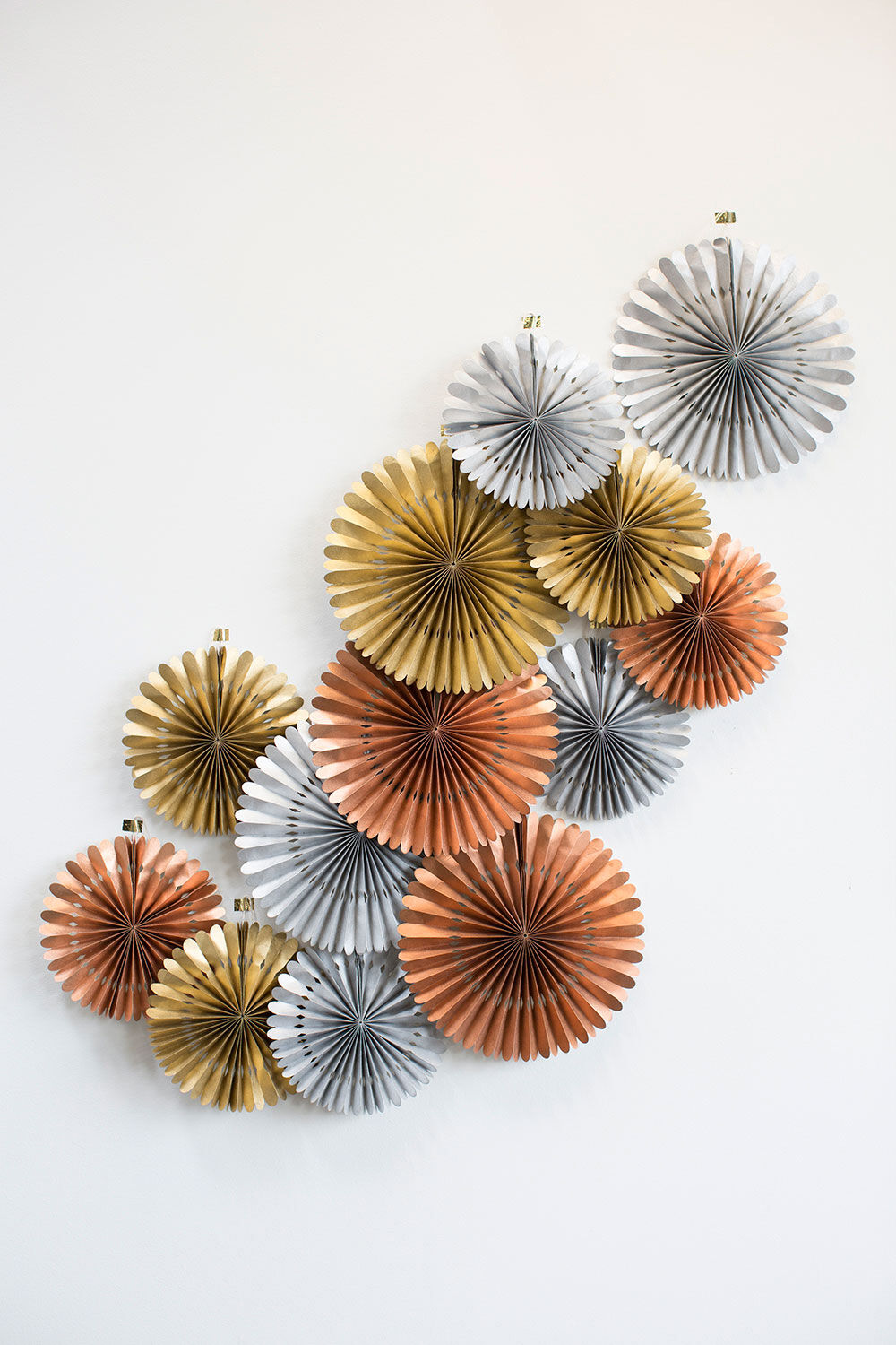 Rosetta Paper Fan Set of 8 By Accent Decor | Planters, Troughs & Cachepots | Modishstore - 1
