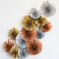 Rosetta Paper Fan Set of 8 By Accent Decor | Planters, Troughs & Cachepots | Modishstore - 4