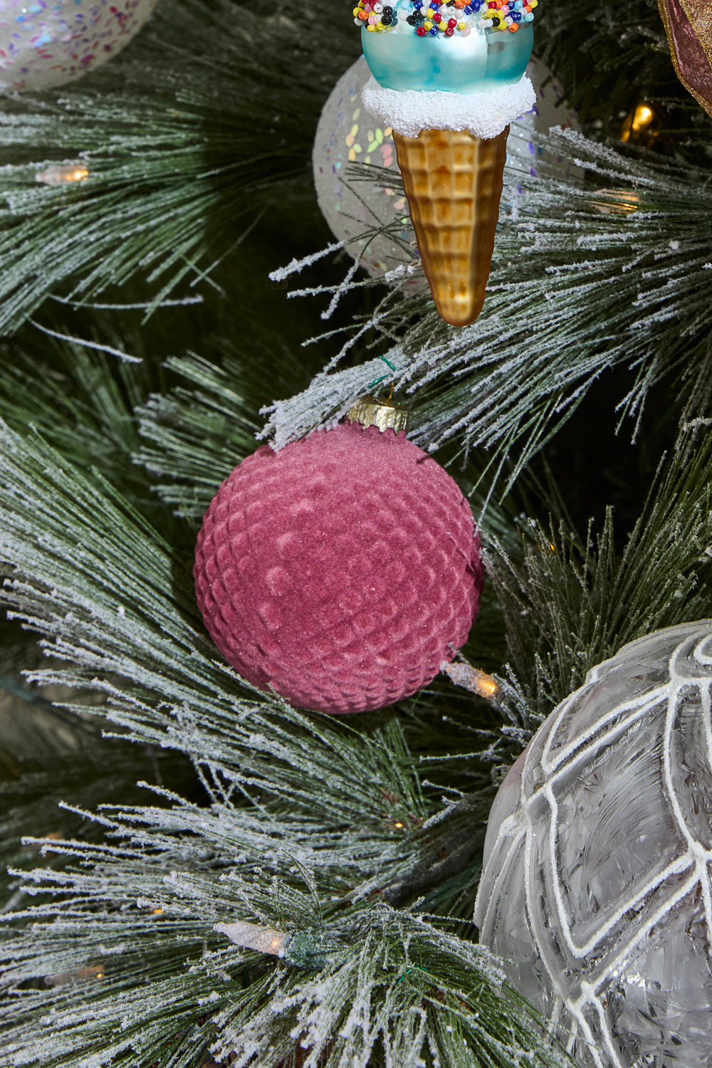 Rosy Velvet Ornament - Set of 12 By Accent Decor | Ornaments | Modishstore - 4