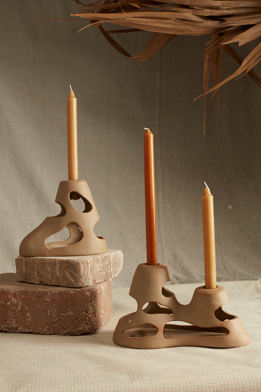 Sandbar Candleholder Set of 4 By Accent Decor | Candle Holders | Modishstore - 1