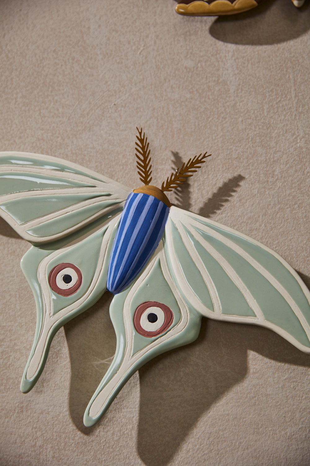 Sculpted Moth Wall Art Set of 2 By Accent Decor | Wall Art | Modishstore - 2