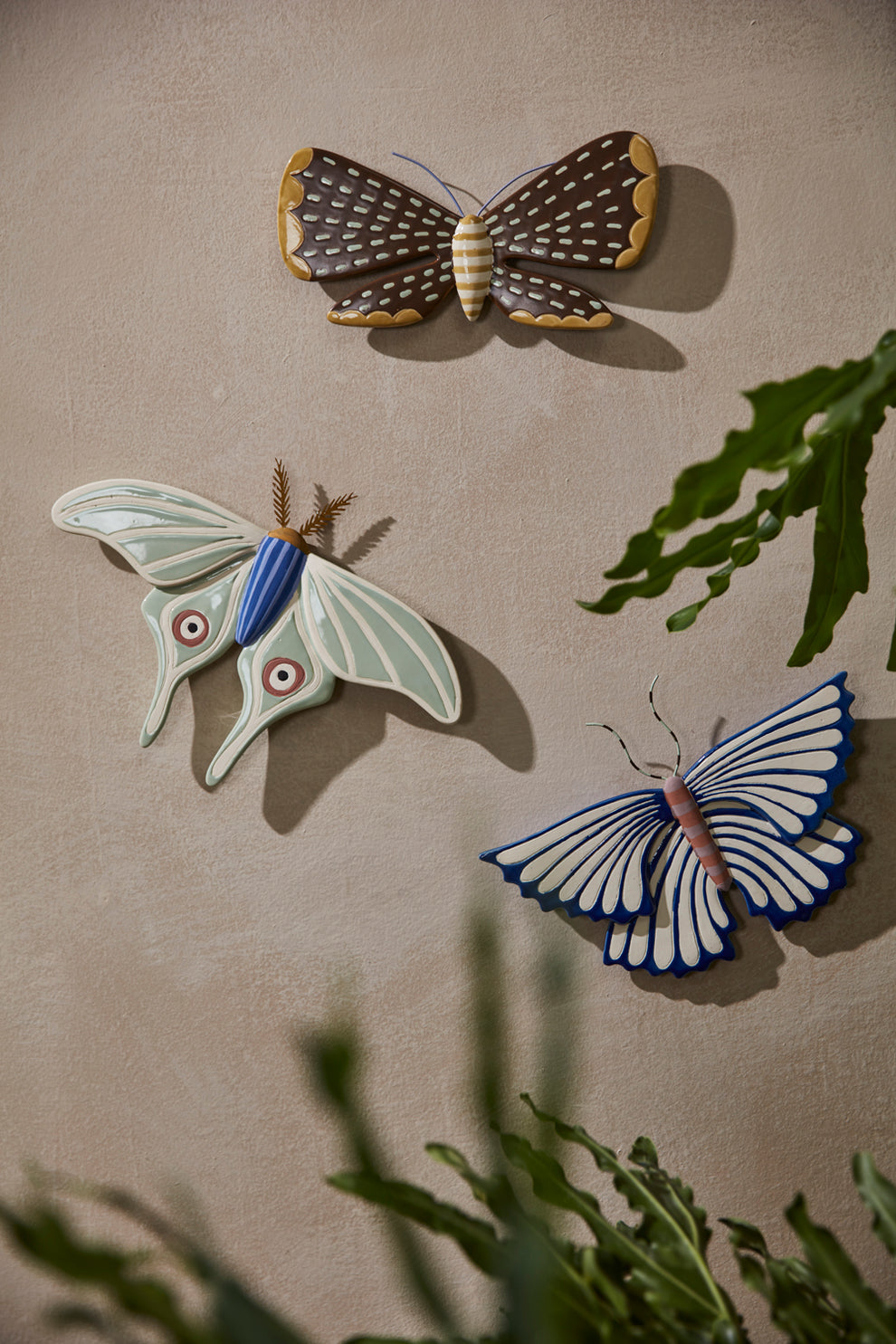 Sculpted Moth Wall Art Set of 2 By Accent Decor | Wall Art | Modishstore - 4