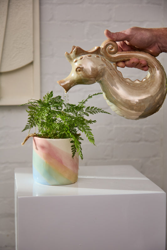 Seahorse Watering Can Set of 2 By Accent Decor | Stands | Modishstore - 1