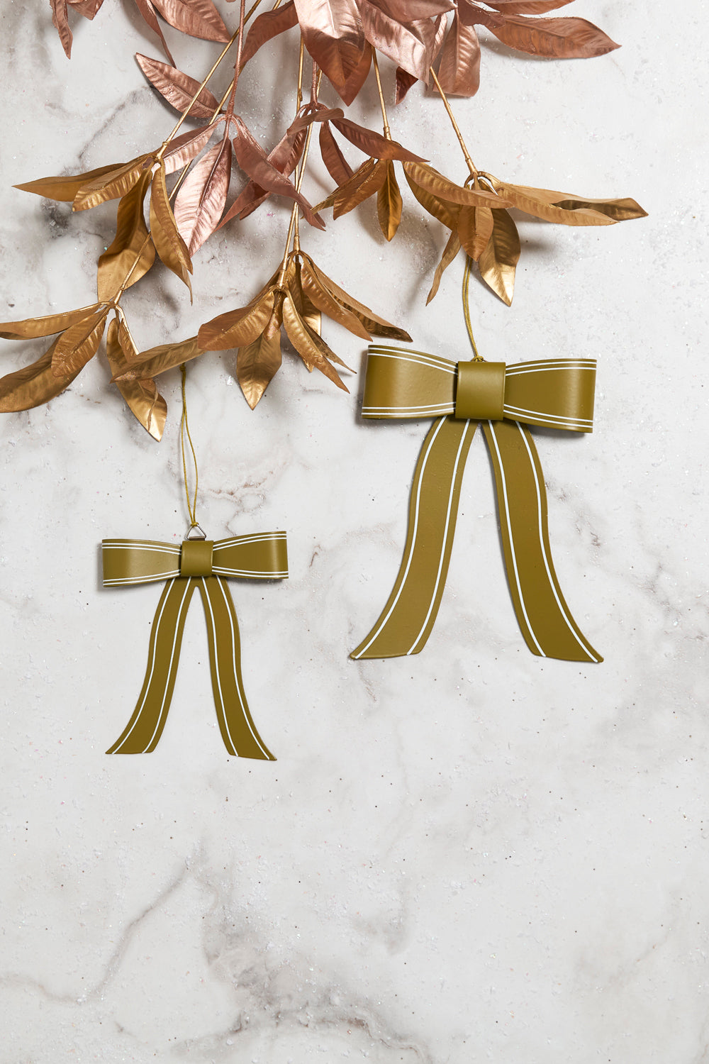 Selah Bow Ornament Set of 8 By Accent Decor | Ornaments | Modishstore - 5