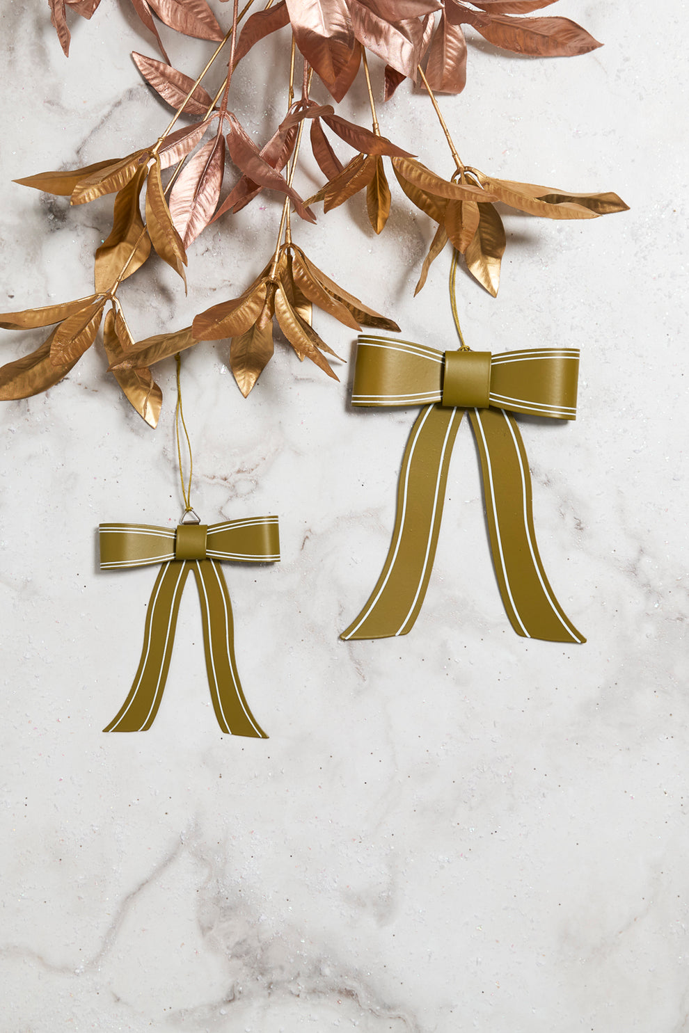Selah Bow Ornament Set of 8 By Accent Decor | Ornaments | Modishstore - 5