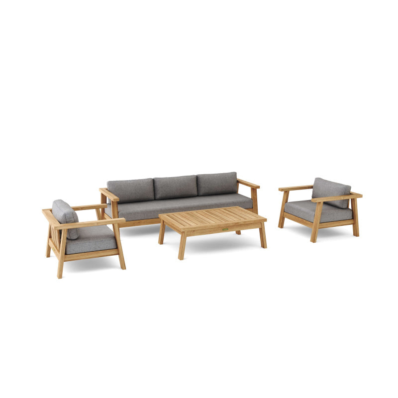 SET-321 4-pc Palermo Deep Seating By Anderson Teak | Outdoor Sofas, Loveseats & Sectionals | Modishstore - 2