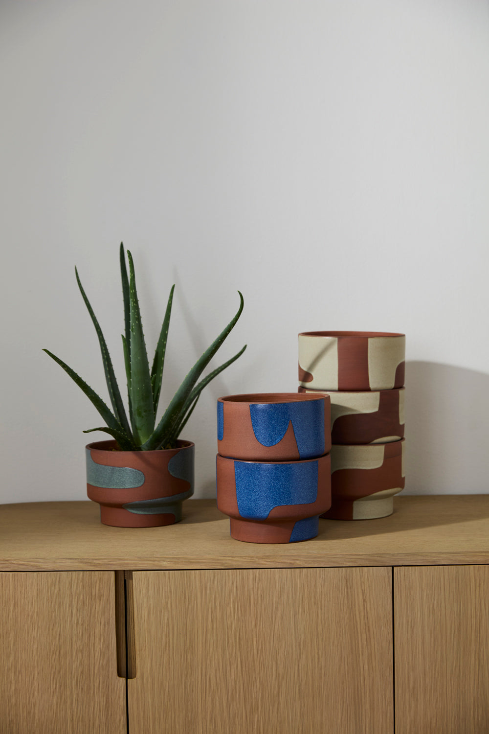 Shanti Pot Set of 2 By Accent Decor | Planters, Troughs & Cachepots | Modishstore - 3