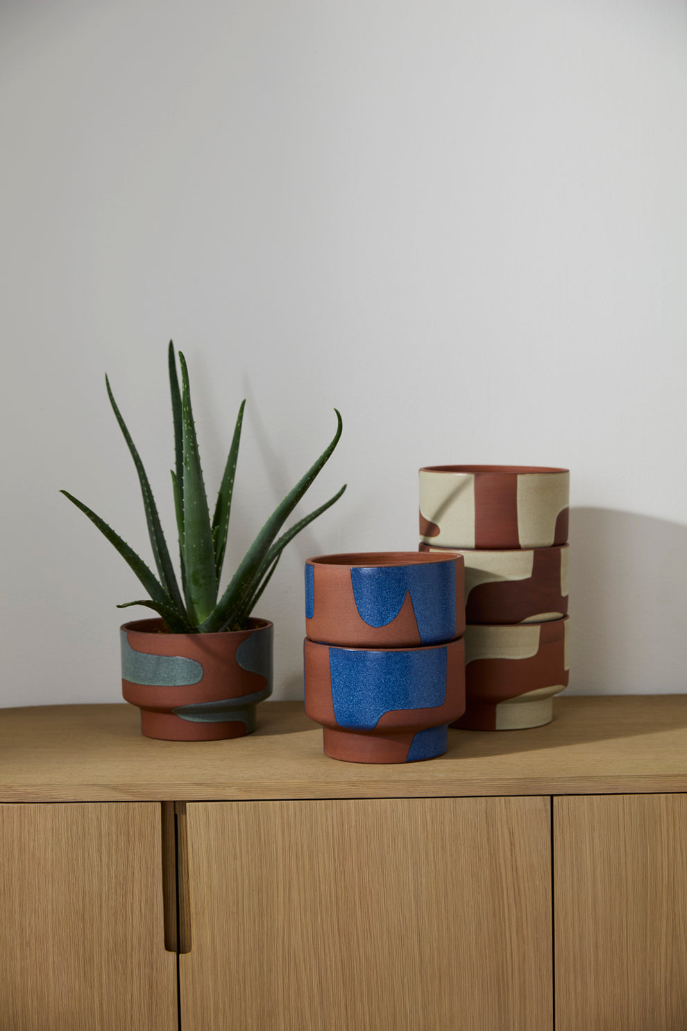 Shanti Pot Set of 2 By Accent Decor | Planters, Troughs & Cachepots | Modishstore - 3