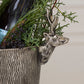 Silver Deer Bucket By Accent Decor | Planters, Troughs & Cachepots | Modishstore - 1