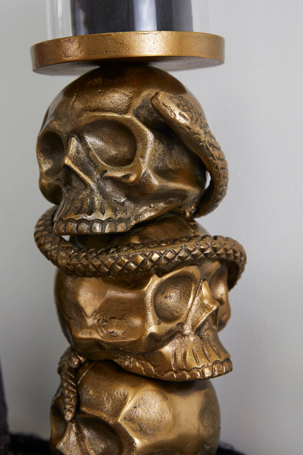 Skull Tower Candleholder By Accent Decor | Candle Holders | Modishstore - 1