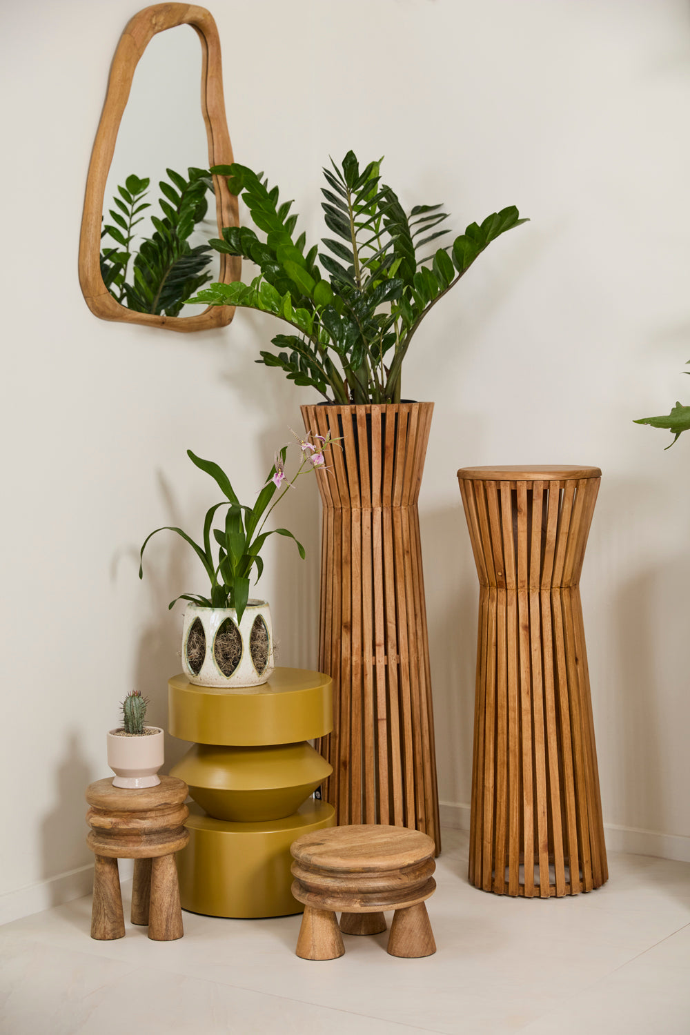 Slatted Column By Accent Decor | Planters, Troughs & Cachepots | Modishstore - 5
