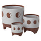 Solar Footed Pot Set of 8 By Accent Decor | Planters, Troughs & Cachepots | Modishstore - 4