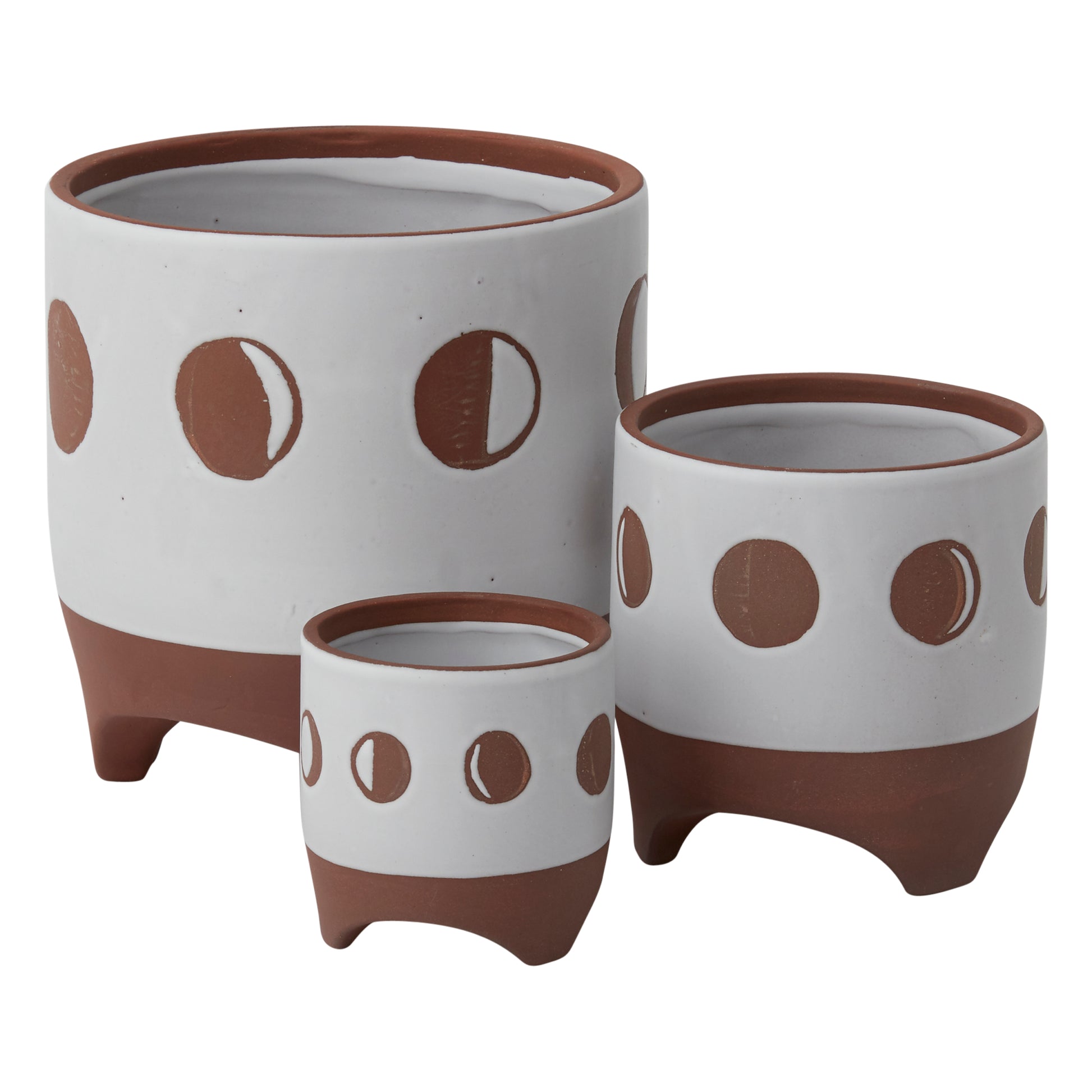 Solar Footed Pot Set of 8 By Accent Decor | Planters, Troughs & Cachepots | Modishstore - 4