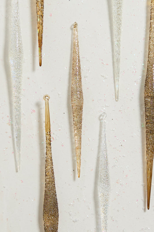 Sparkle Icicle Ornament Set of 8 By Accent Decor | Ornaments | Modishstore - 1