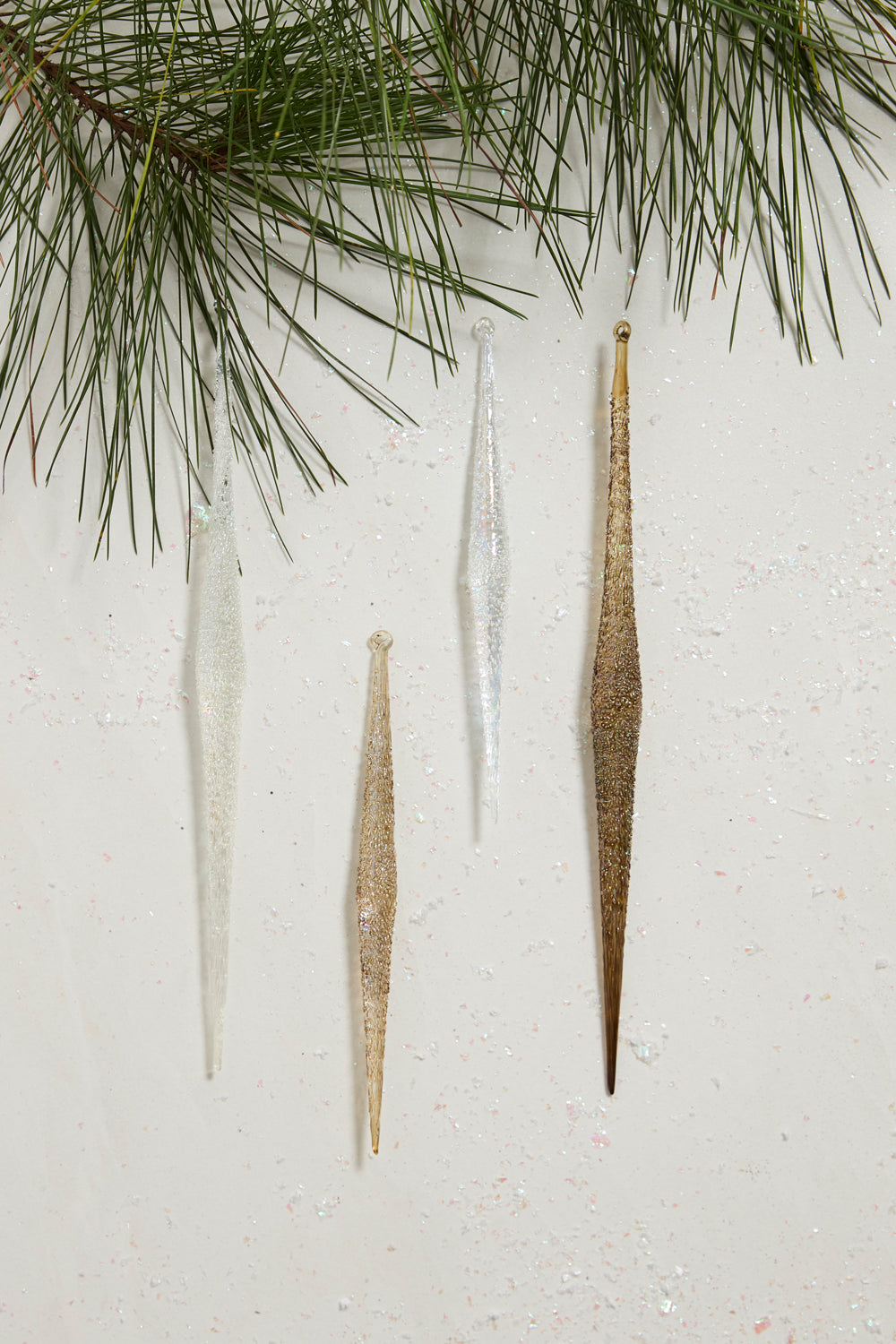 Sparkle Icicle Ornament Set of 8 By Accent Decor | Ornaments | Modishstore - 3
