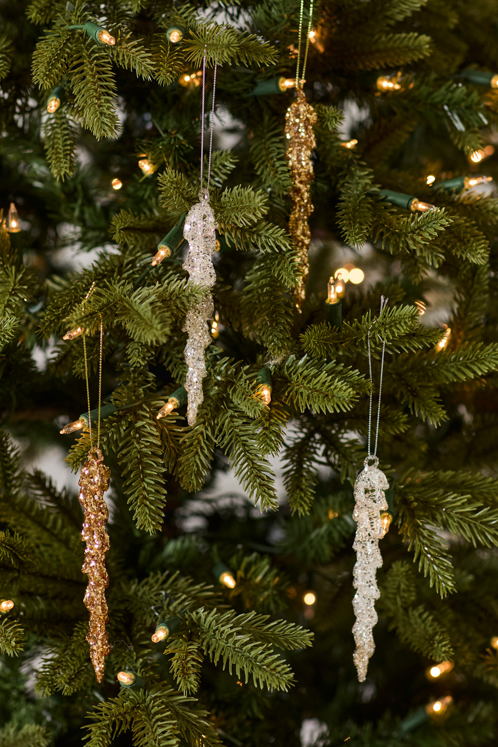 Sparkling Icicle Ornaments - Set of 16 By Accent Decor | Ornaments | Modishstore - 3