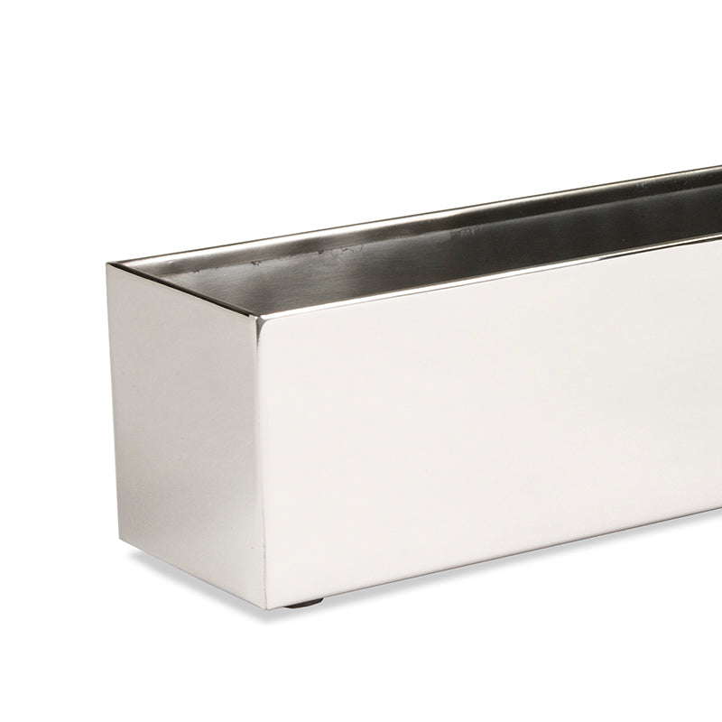 Stainless Table Planter/ Vase, 20"L By Gold Leaf | Planters, Troughs & Cachepots | Modishstore - 3