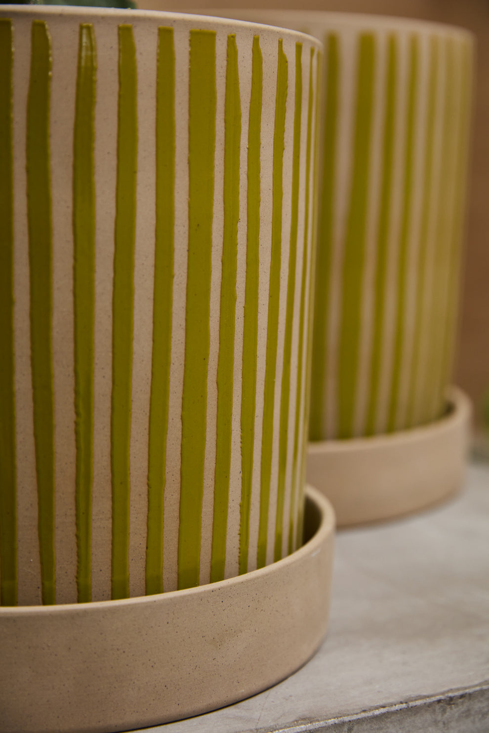Sullivan Pot with Saucer By Accent Decor | Stands | Modishstore - 1