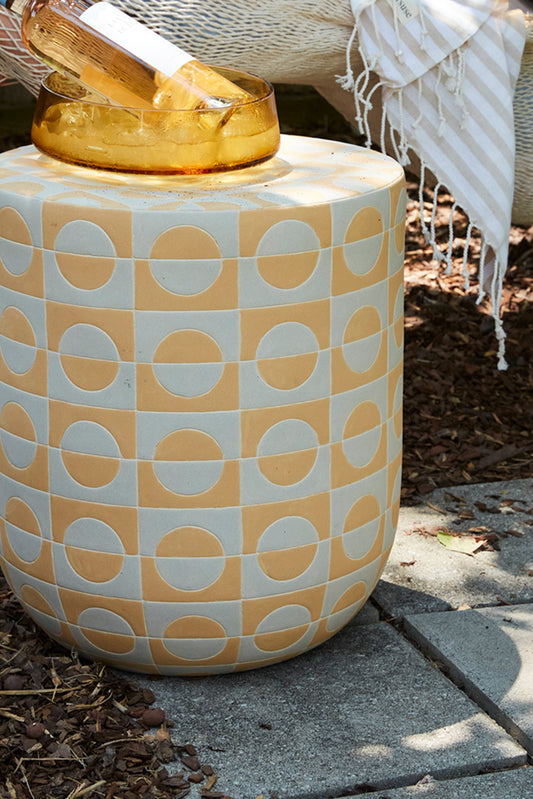 Sun Dial Stool By Accent Decor | Planters, Troughs & Cachepots | Modishstore - 1