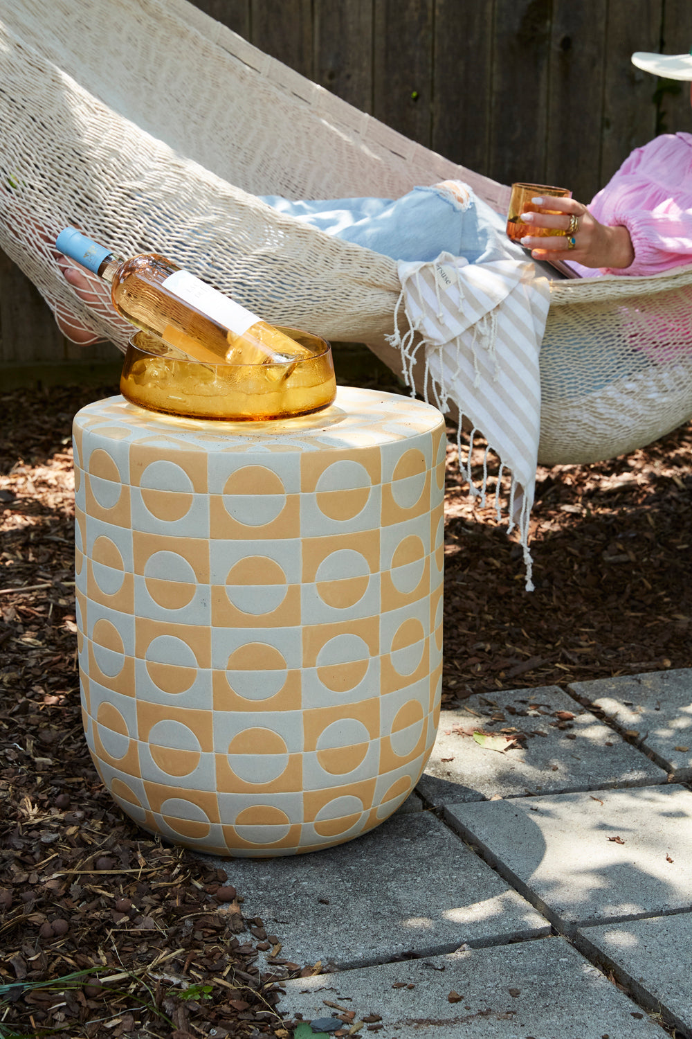 Sun Dial Stool By Accent Decor | Planters, Troughs & Cachepots | Modishstore - 3