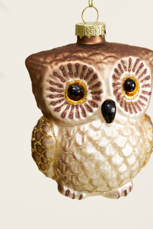 Tawny Owl Ornament Set of 4 By Accent Decor | Ornaments | Modishstore - 1