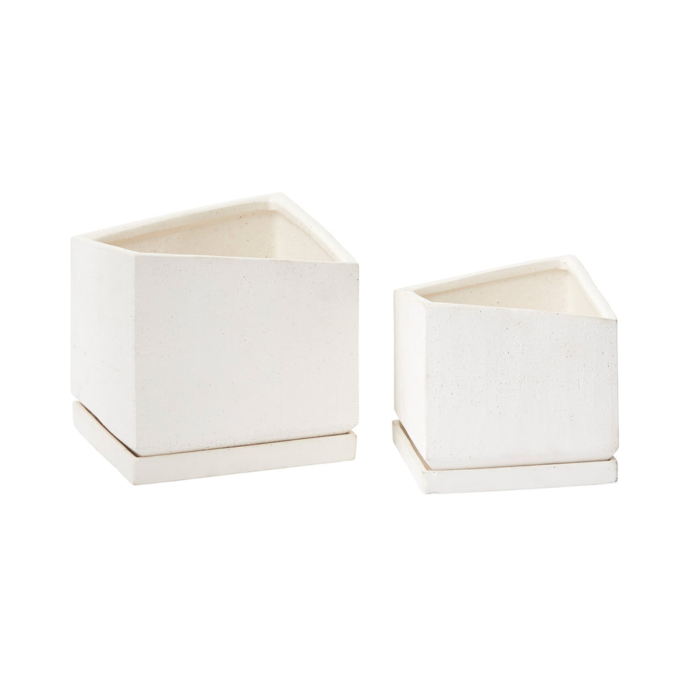 Tevy Pot Set of 2 By Accent Decor | Planters, Troughs & Cachepots | Modishstore - 4