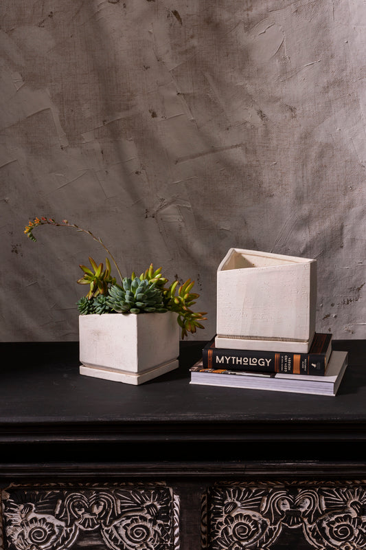 Tevy Pot Set of 2 By Accent Decor | Planters, Troughs & Cachepots | Modishstore - 1