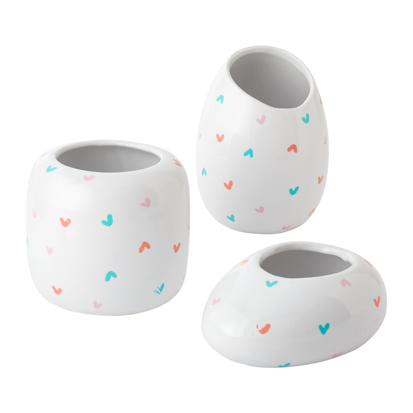 Tiny Heart Vase Set of 8 By Accent Decor | Vases | Modishstore - 4
