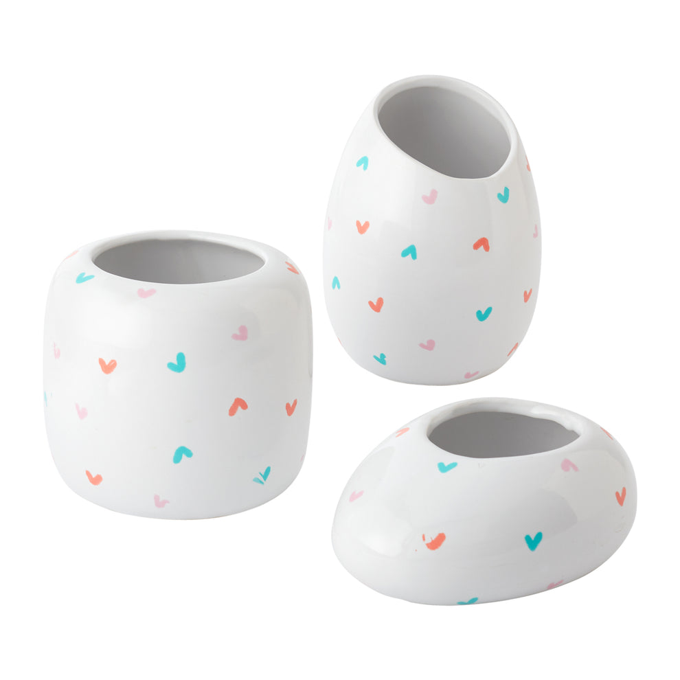Tiny Heart Vase Set of 8 By Accent Decor | Vases | Modishstore - 4