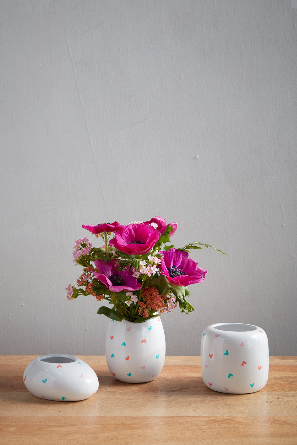 Tiny Heart Vase Set of 8 By Accent Decor | Vases | Modishstore - 3