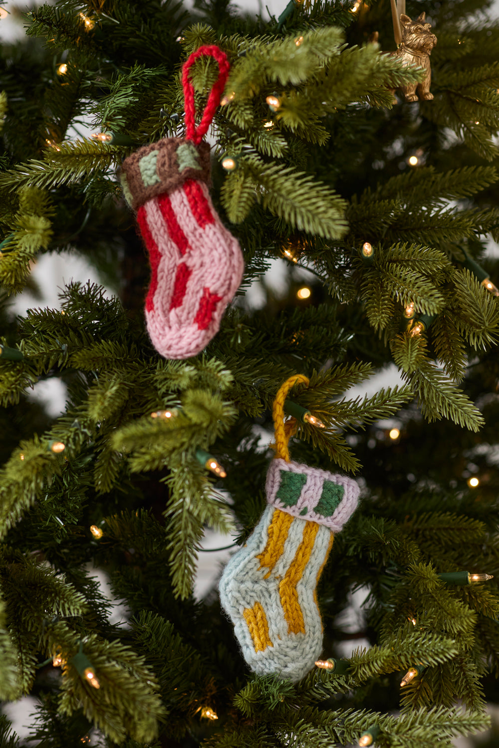 Tiny Stocking Ornament Set of 4 By Accent Decor | Ornaments | Modishstore - 4
