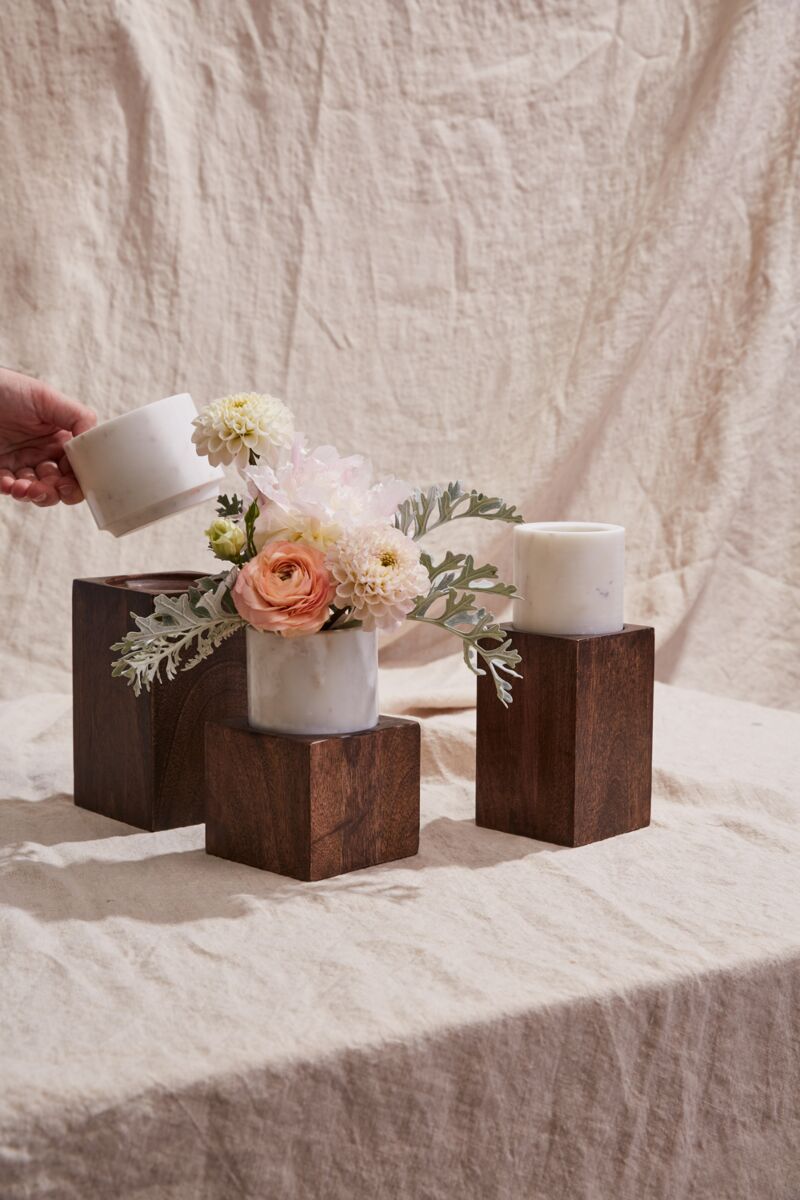 Treasure Pot with Pedestal 3.5"x 8.25" By Accent Decor | Planters, Troughs & Cachepots | Modishstore - 1