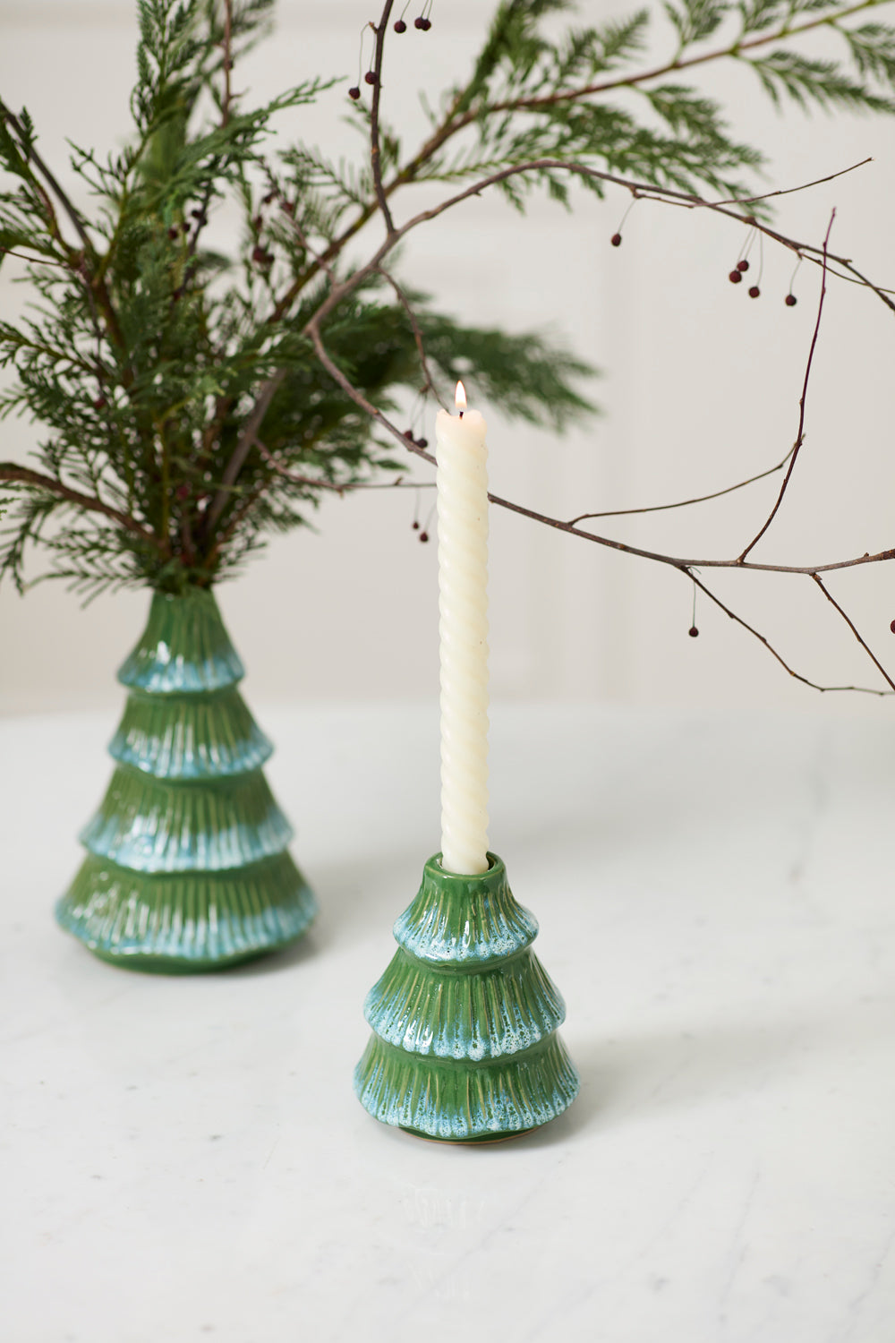 Tree Frost Candleholder Set of 4 By Accent Decor | Candle Holders | Modishstore - 3