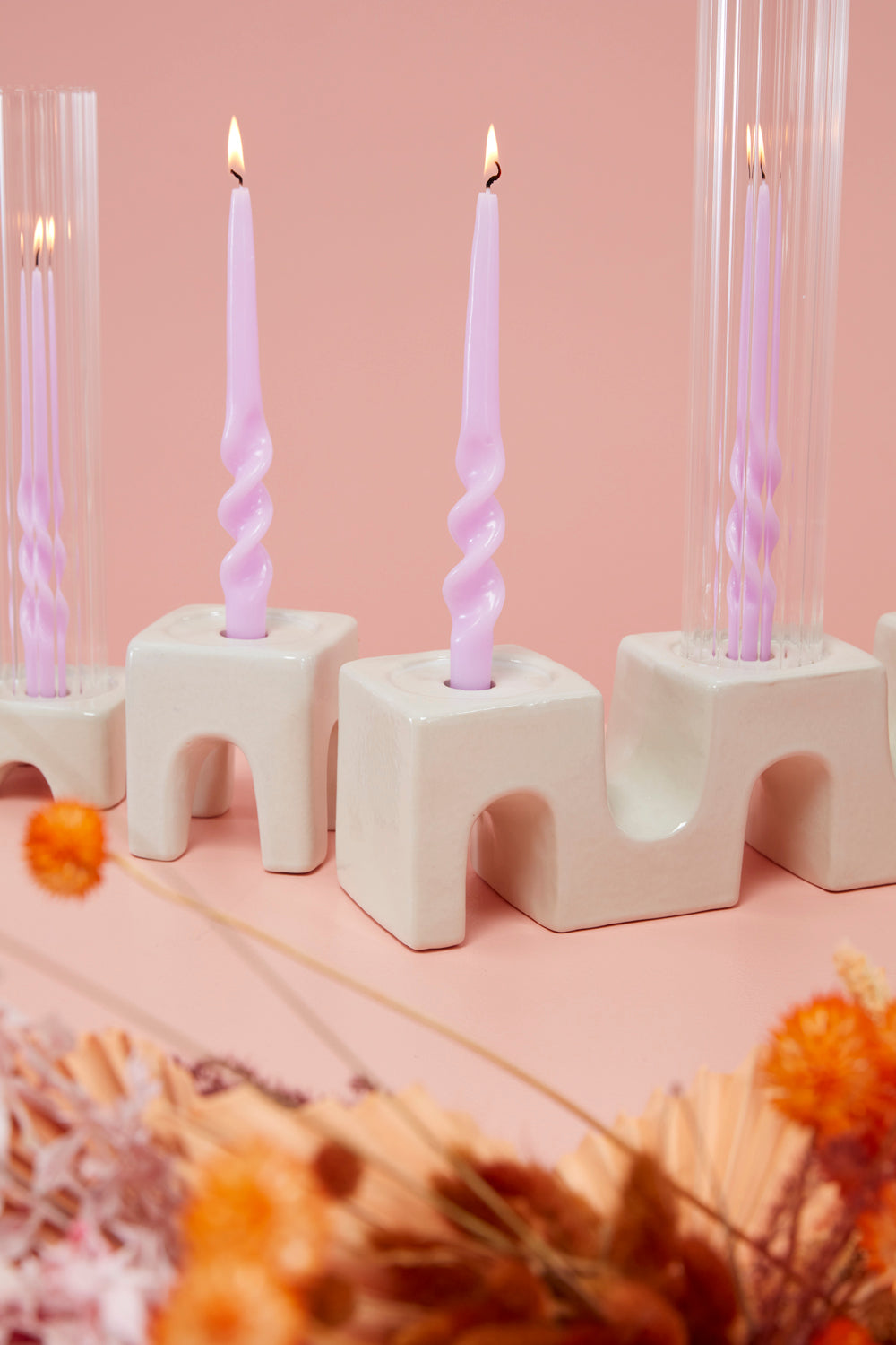 Trestle Candleholder Set of 8 By Accent Decor | Candle Holders | Modishstore - 1