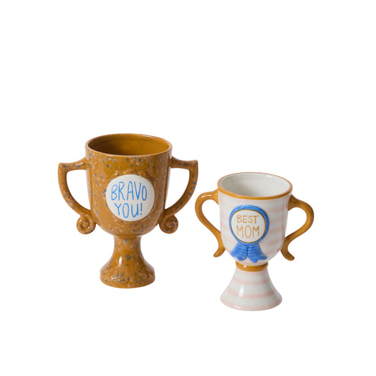 Bravo You Trophy Vase Set of 2 By Accent Decor | Vases | Modishstore - 1