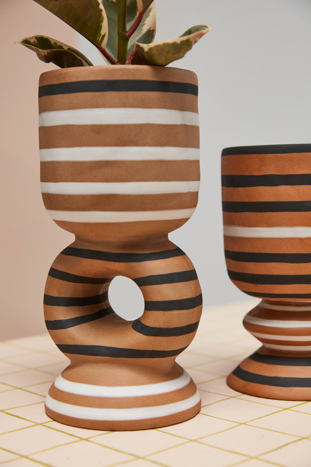 Trujillo Footed Pot Set of 2 By Accent Decor | Planters, Troughs & Cachepots | Modishstore - 1