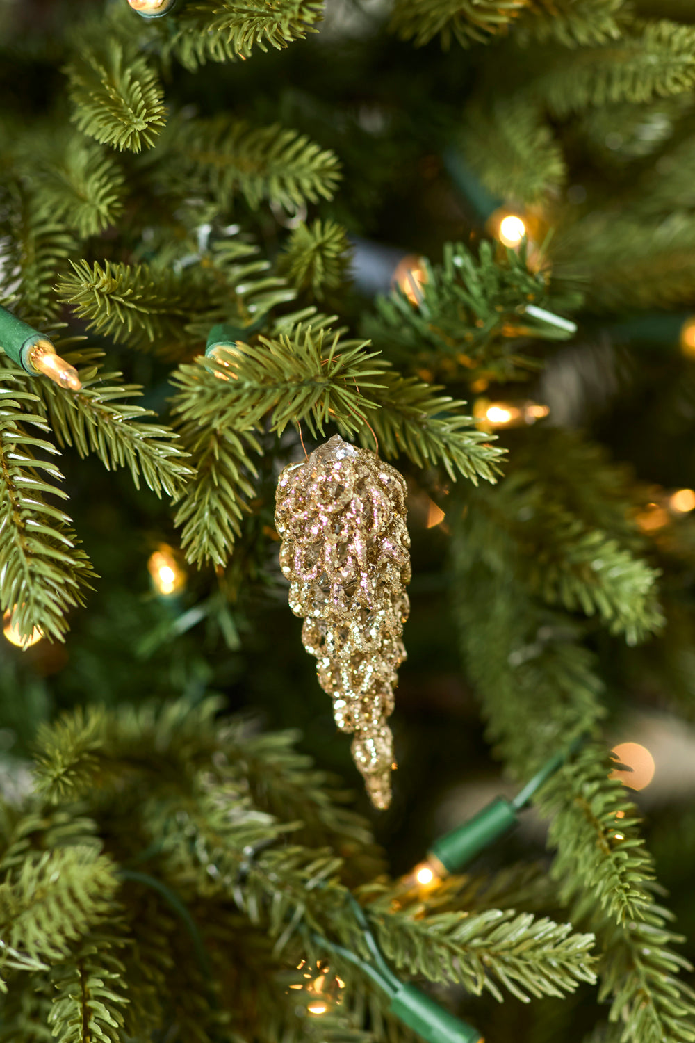 Twinkling Pinecone Ornament Set of 8 By Accent Decor | Ornaments | Modishstore - 4