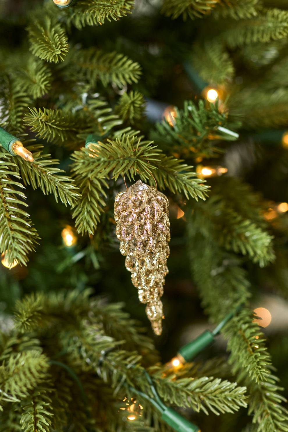 Twinkling Pinecone Ornament Set of 8 By Accent Decor | Ornaments | Modishstore - 4