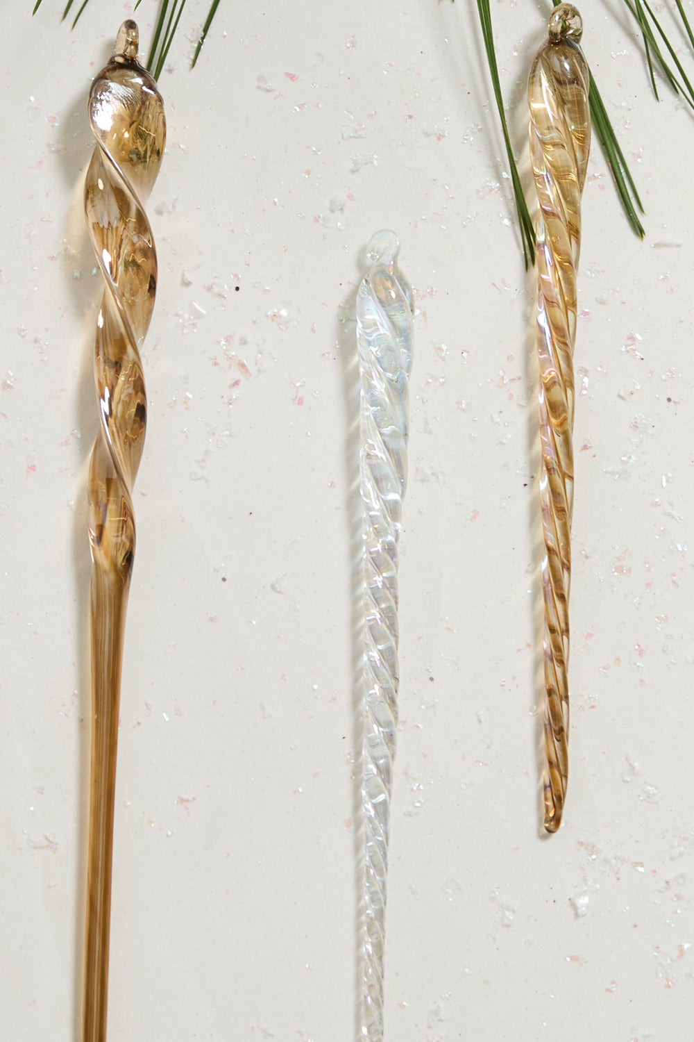 Twist Icicle Ornament Set of 8 By Accent Decor | Ornaments | Modishstore - 1